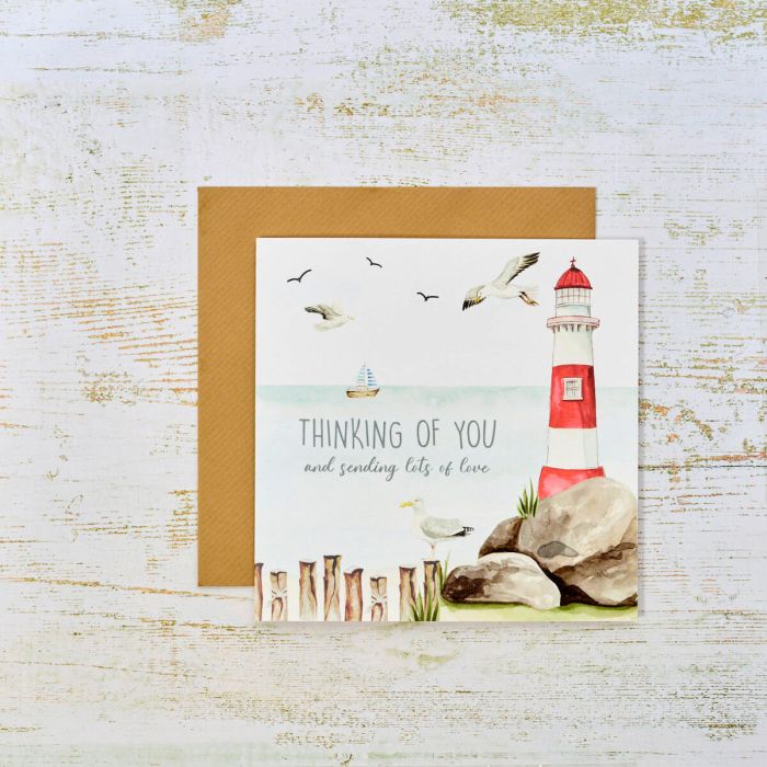 Thinking Of You and Sending Lots of Love Lighthouse Card – Southwood ...
