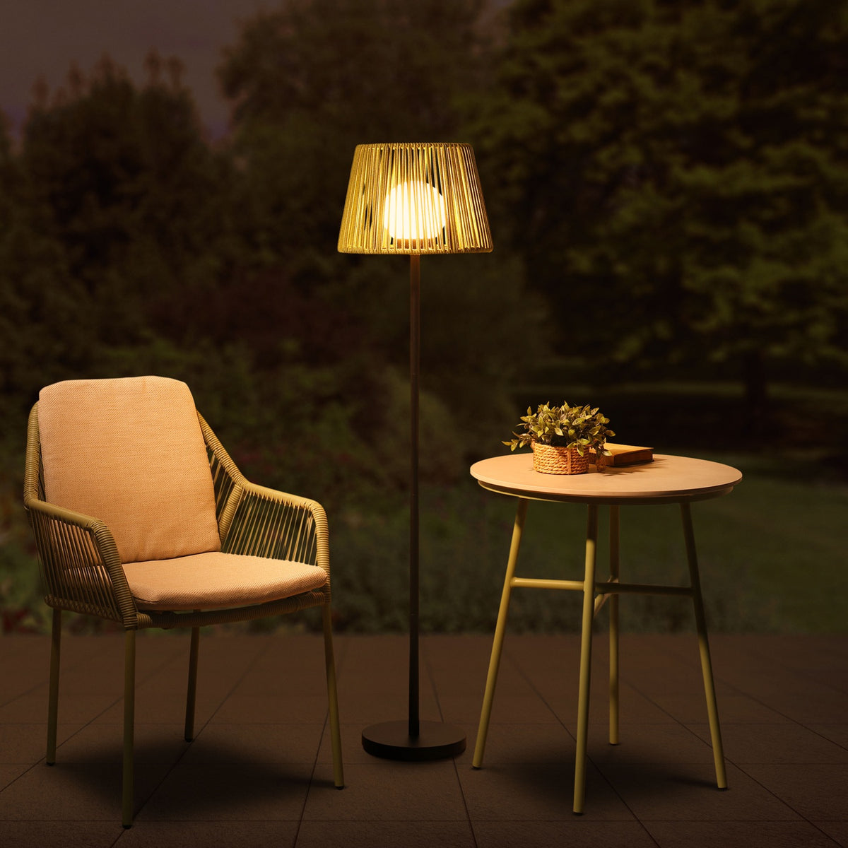 NOMA Lumé Rechargeable Outdoor Lighting Garda Sage Tall Floor Lamp - 1 ...