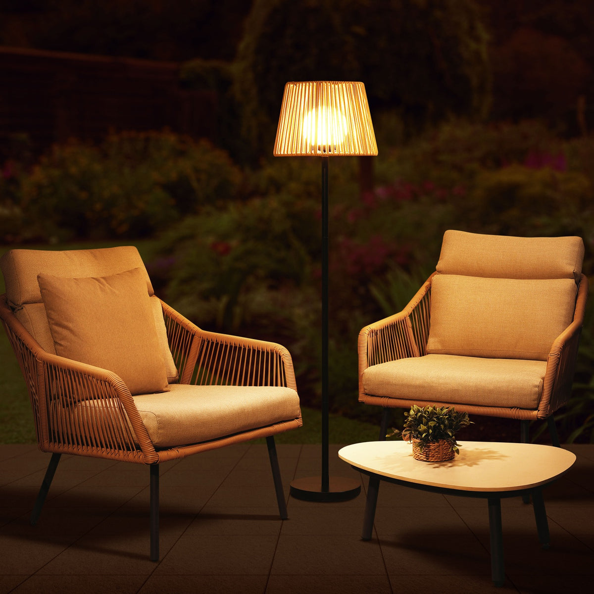 NOMA Lumé Rechargeable Outdoor Lighting Garda Latte Tall Floor Lamp ...