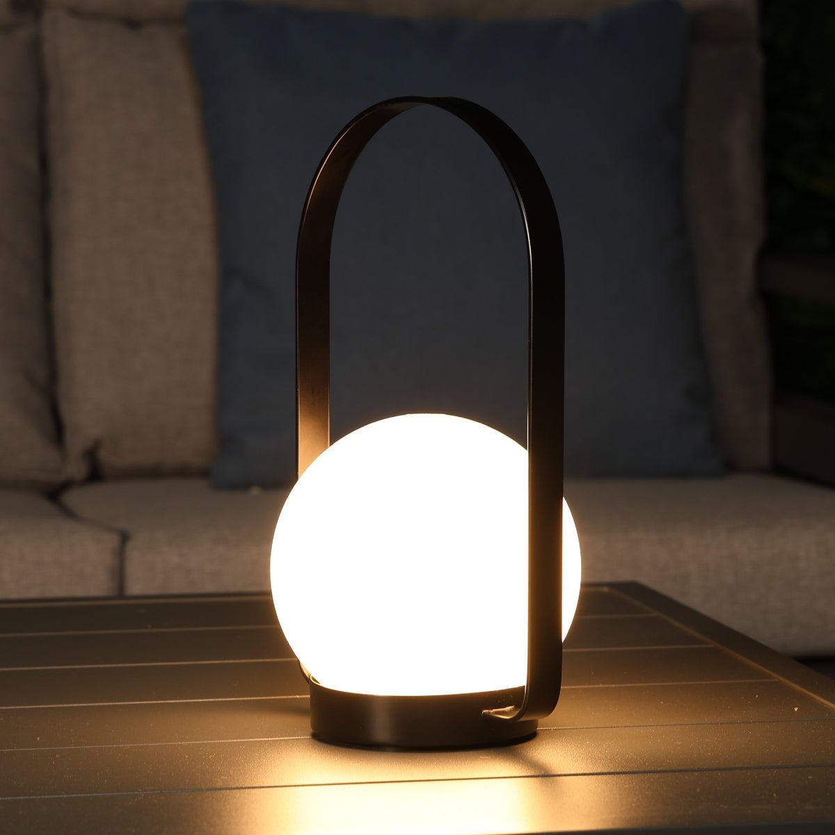 NOMA Lumé Rechargeable Outdoor Lighting Selenia Table Lamp 30cm Lanter ...
