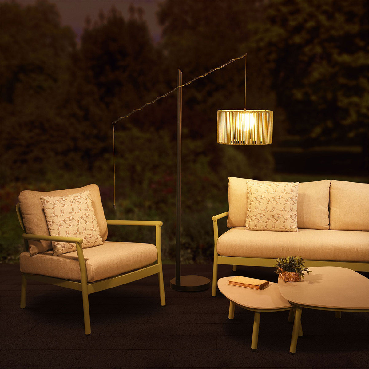 NOMA Lumé Rechargeable Outdoor Lighting Matera Sage Tall Overhanding F ...