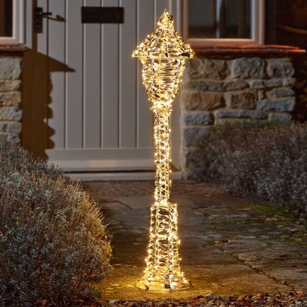 Festive GoldTwist LED Lamp Post Low Voltage - 90cm – Southwood Garden ...
