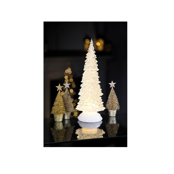 Fern Christmas Light-Up Water Spinner - Tree Scene | British Garden Centres