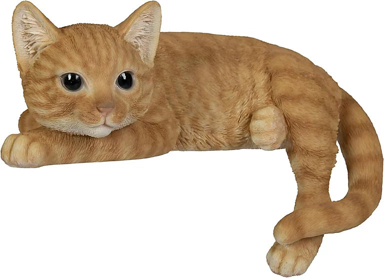 Vivid Arts Real Life Laying Ginger Cat Garden Ornament Southwood