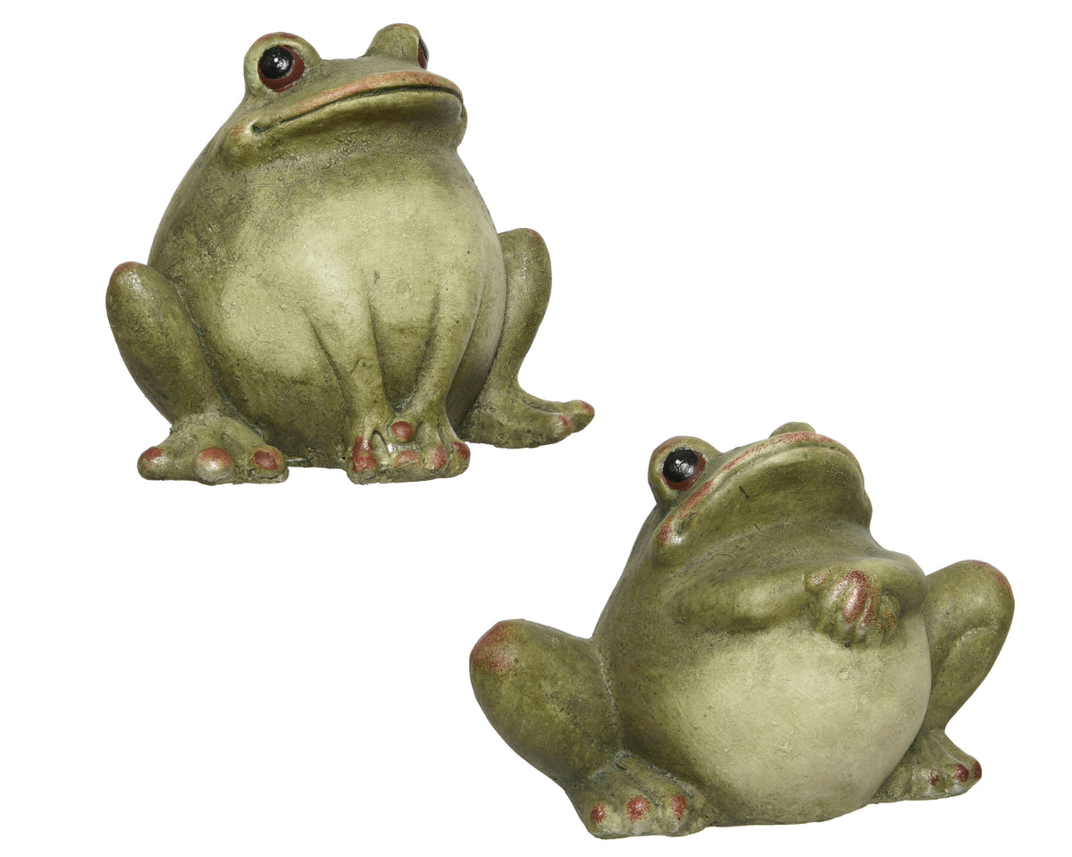 Round Green Frog Garden Ornament Southwood Garden Centre