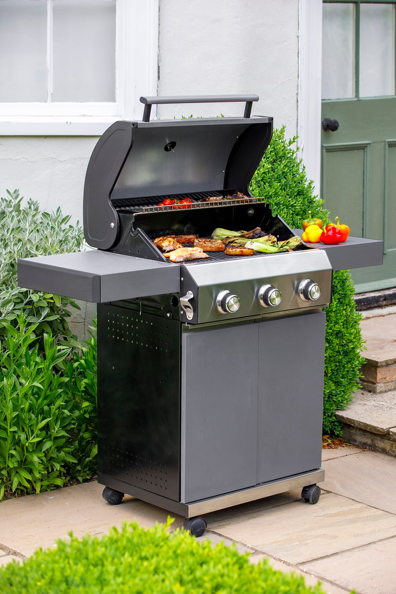 Grillstream Classic 3 Burner Gas & Charcoal Powered Hybrid Barbecue BB