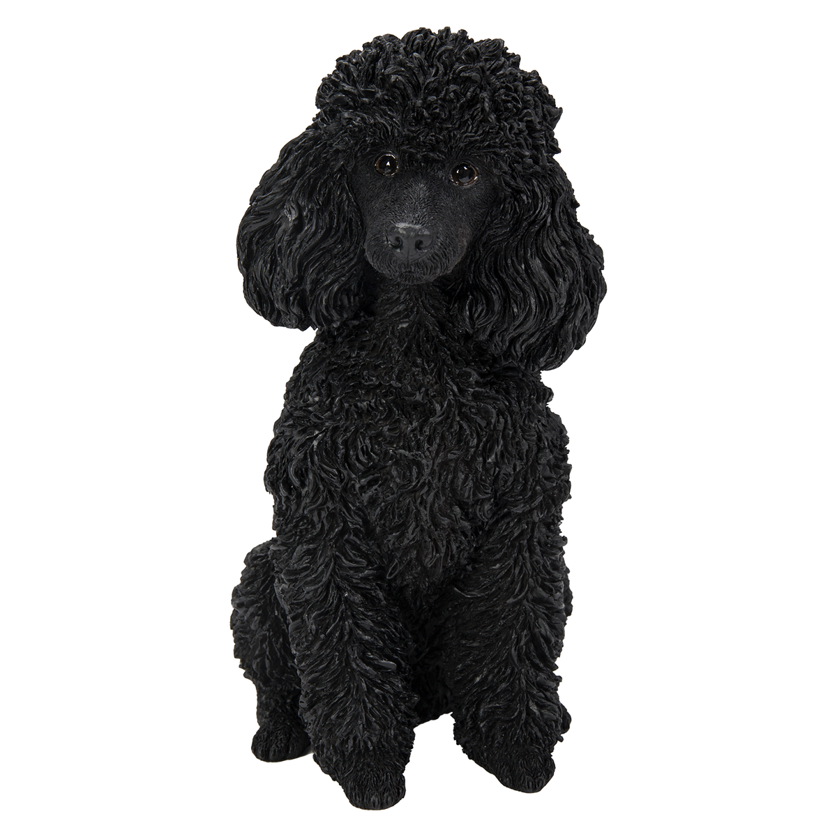 Vivid Arts Black Poodle Sitting Dog Garden Ornament Southwood