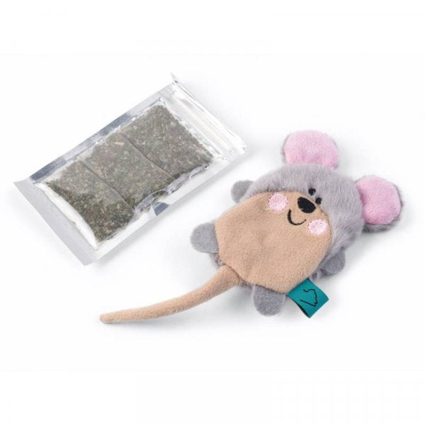Zoon Nipit Refillable Catnip Mouse Cat Toy Sachet Included
