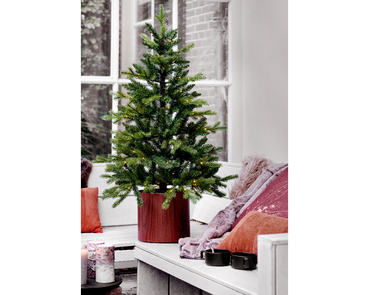 Allison Pine Artificial PreLit Potted Christmas Tree Southwood