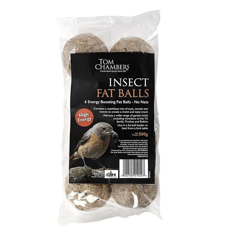 Tom Chambers Insect Fat Balls Pack of 6 Southwood Garden Centre