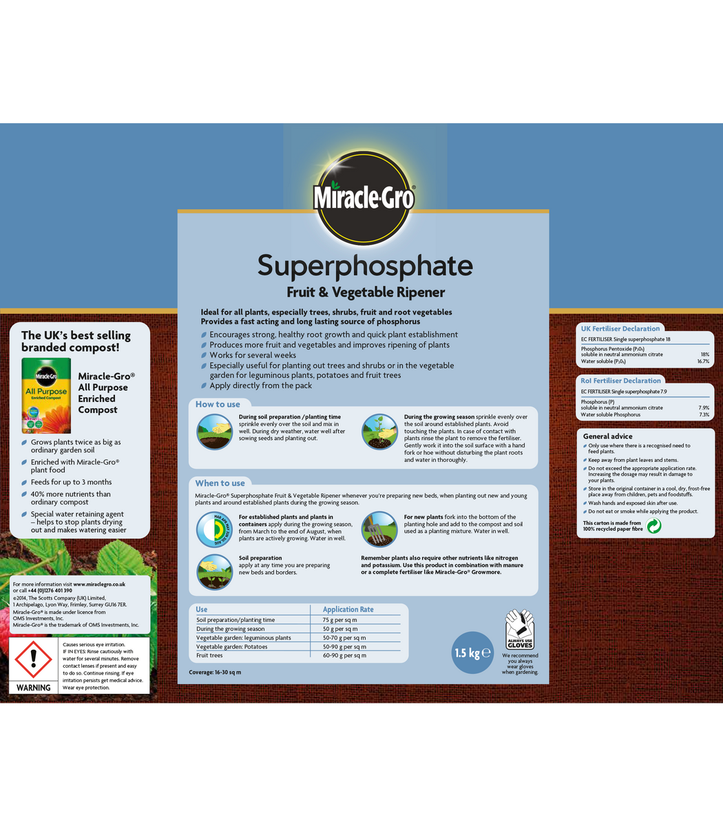 MiracleGro Superphosphate 1.5kg Southwood Garden Centre
