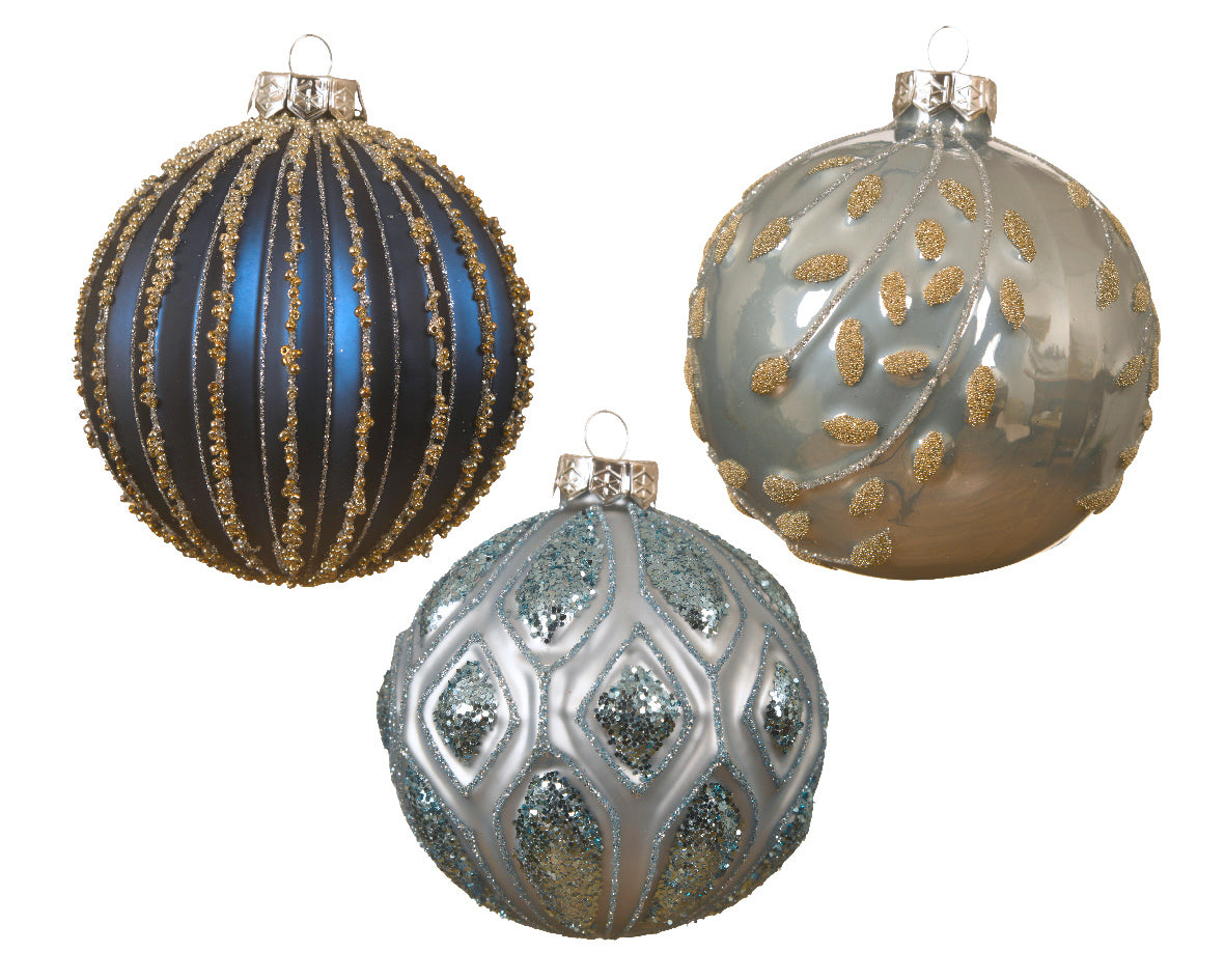 Enamel & Matt Glass Bauble