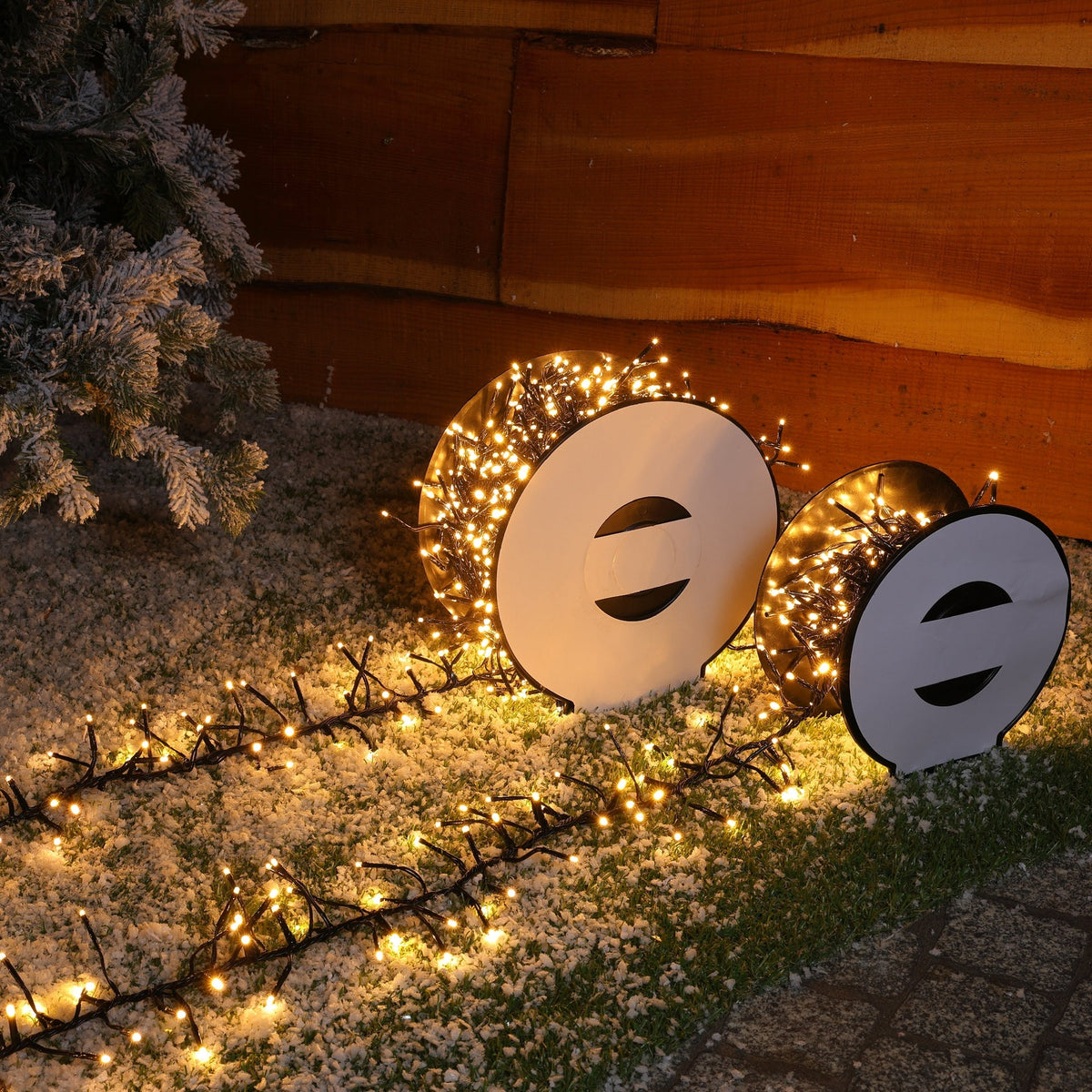 NOMA Warm White Super Cluster Lights with Black Cable - 20m