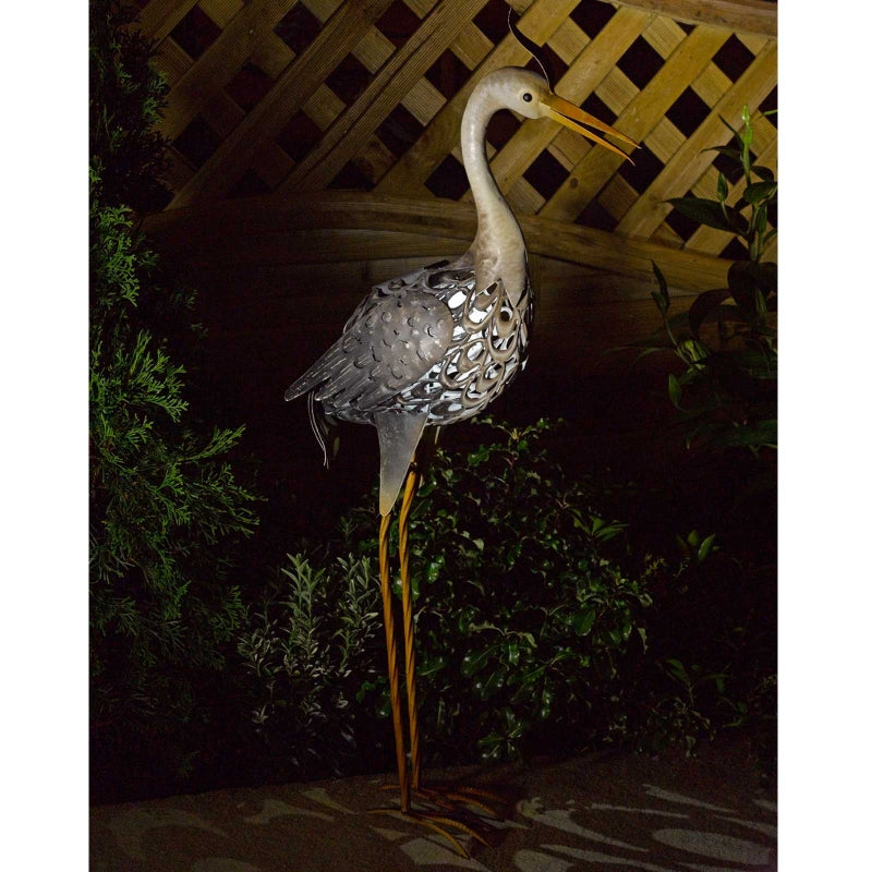 Smart Solar Silhouette Heron Light Up Ornament - 72cm