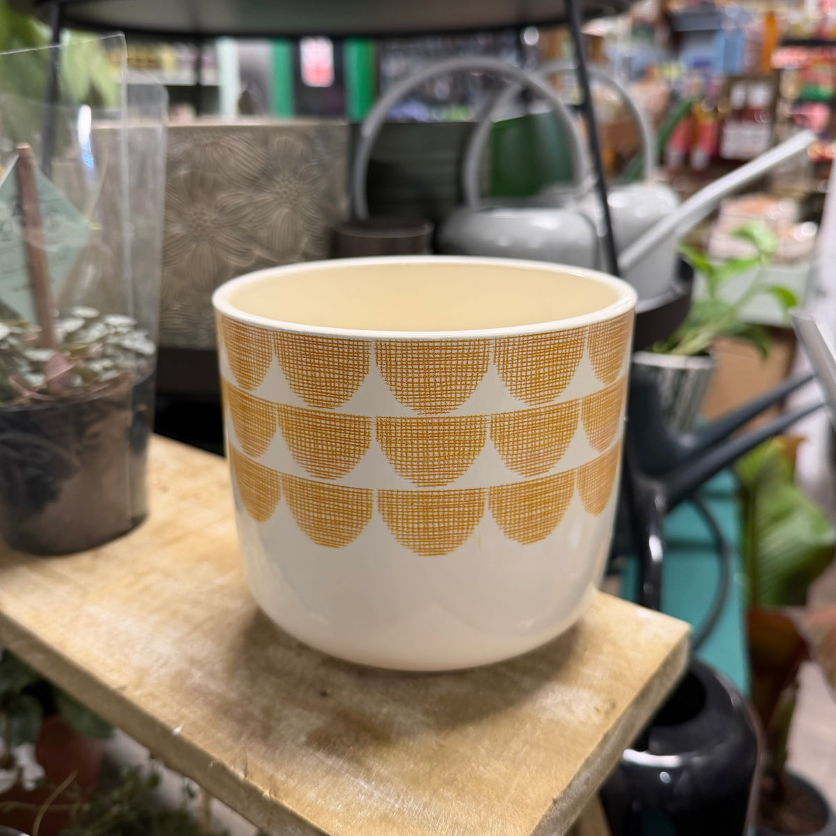 Scheurich Bari Retro Yellow House Plant Pot