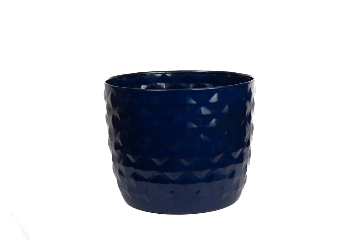 Creekwood 38cm Metal Blue Plant Pot