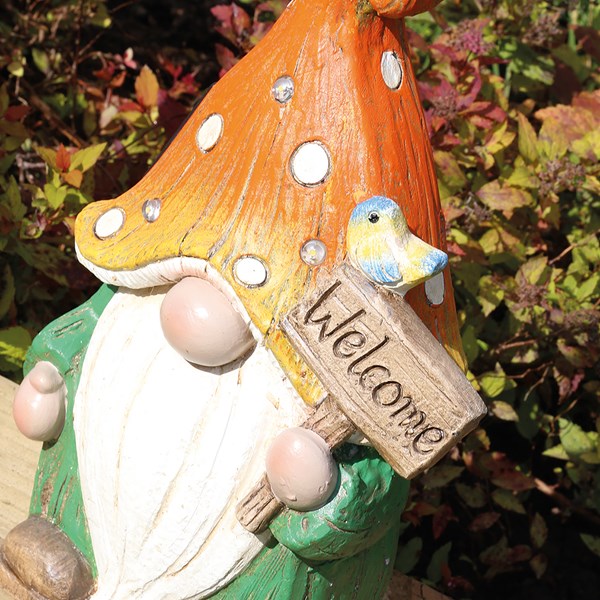 Solar Light Mosaic Garden Gonk - 31.5cm