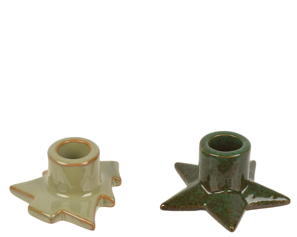 Porcelain Reaction Glazed Candle Stick Holder 8.8cm