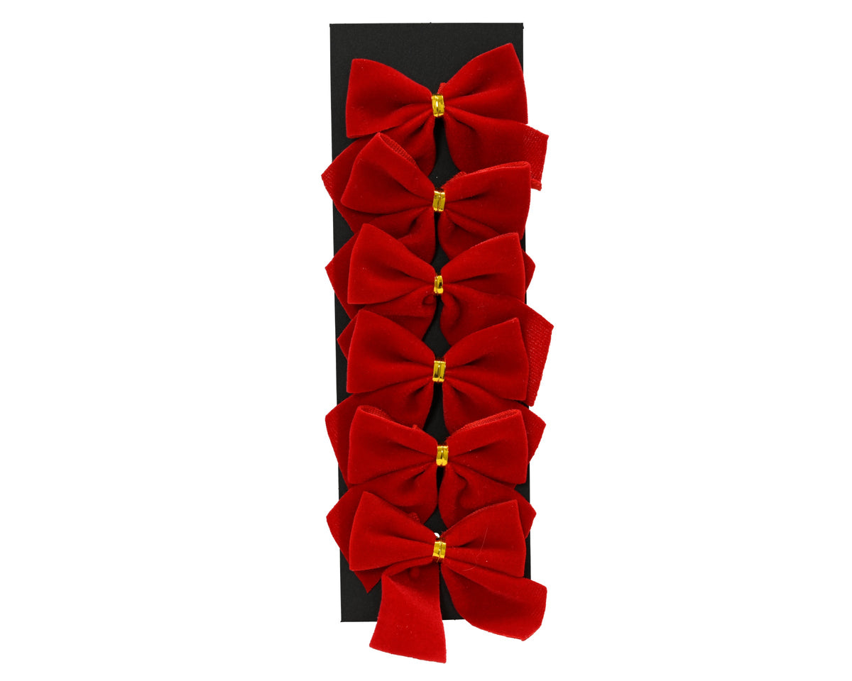 Red Gift Bow 5.5cm - Pack of 6