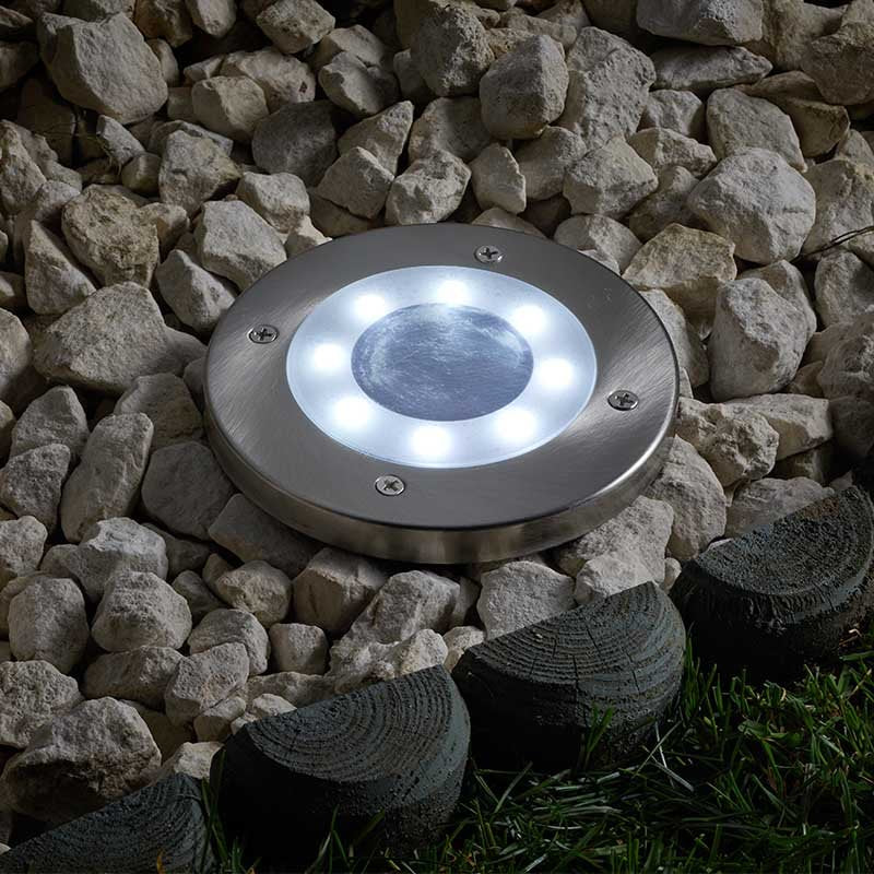 Solar Powered White LED Up Ground Light