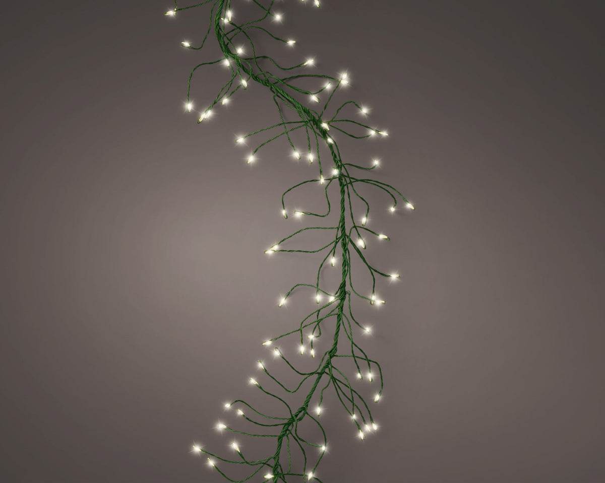 Lumineo 480 Warm White Micro LED Cluster Lights Twinkle Effect Outdoor Lights 3m Green Cable
