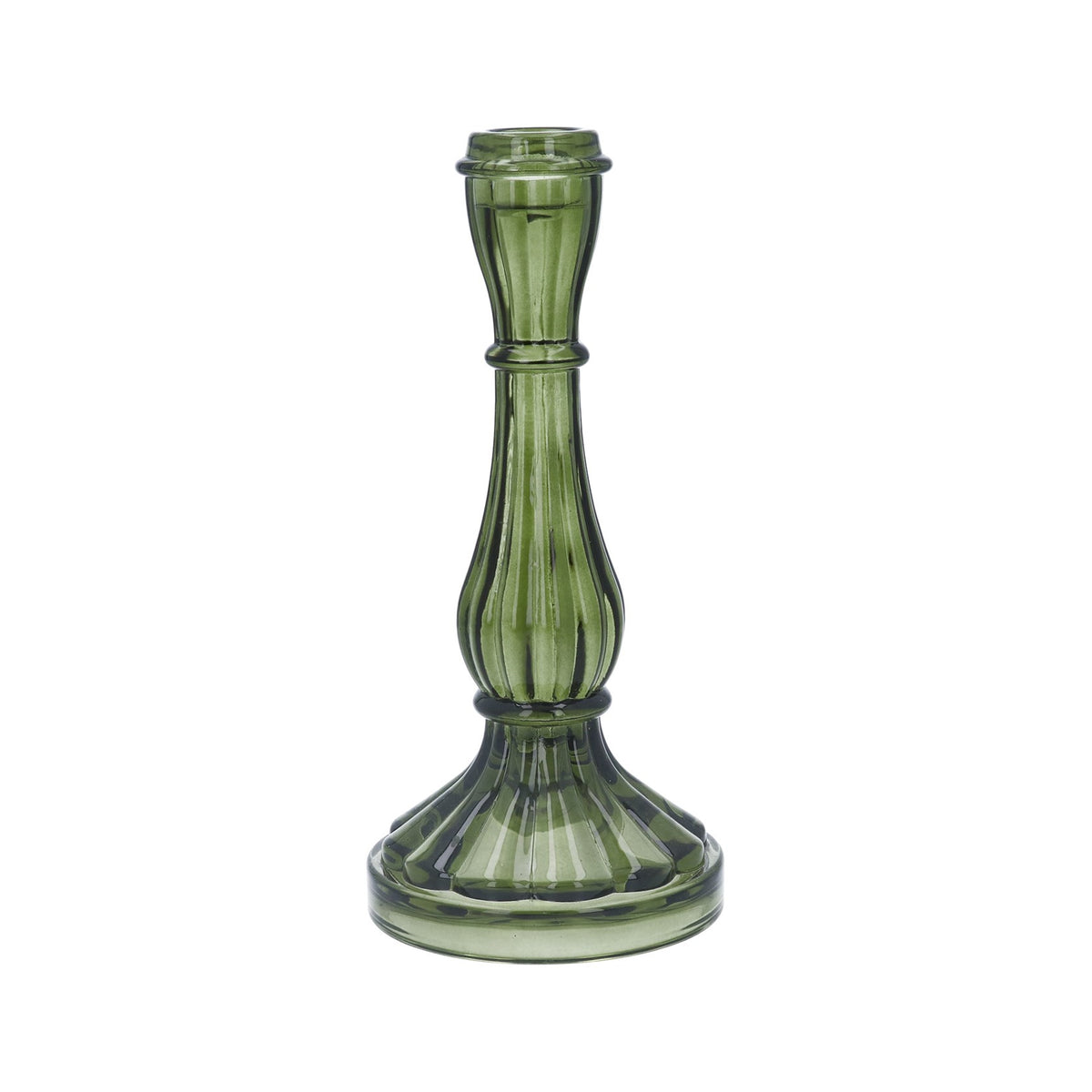 Gisela Graham Green Hourglass Candlestick Large Southwood Garden Centre