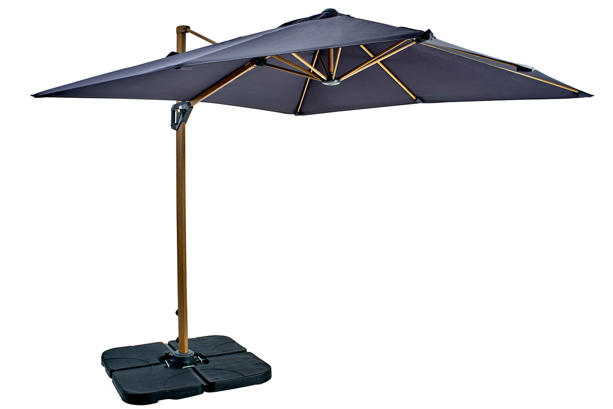 Hartman - Aegean Folie 2.5m Premium Dark Grey Cantilever Parasol - Folie Pole