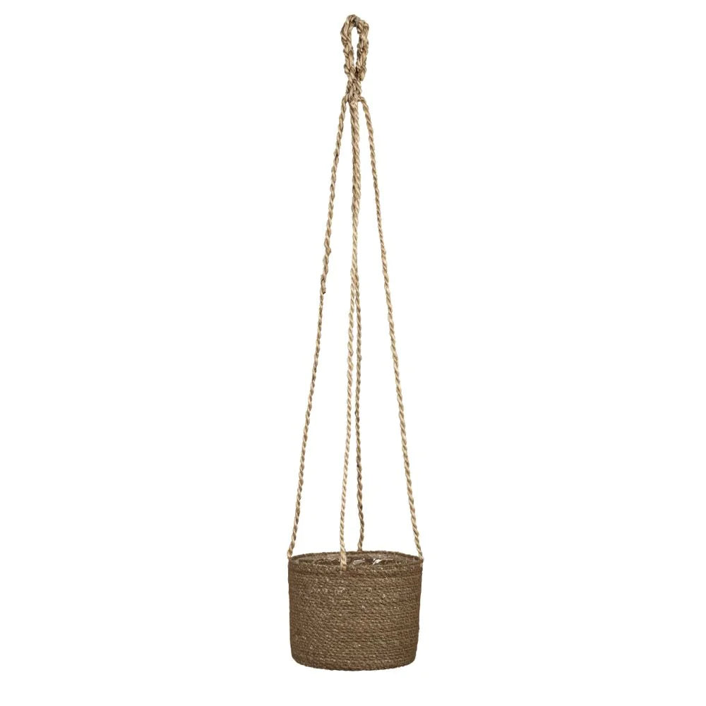 Scheurich Seagrass Brown Wicker Hanging Pot - 17cm