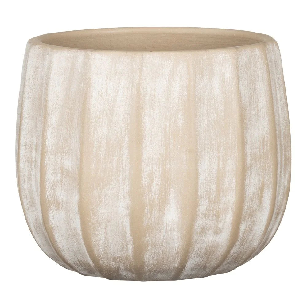 Scheurich Runa Washed Cream House Plant Pot - 14cm