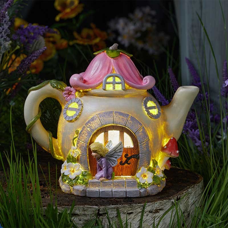 Fairy Flowerpot Light Up Fairy Cottage - Solar Powered Fairy House