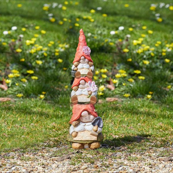 Elvedon Figurines Welcome Gonkettes Tower of 3 Gonks - 31cm