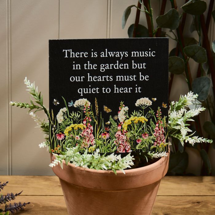 Wildflower Music in The Garden Slate Stake