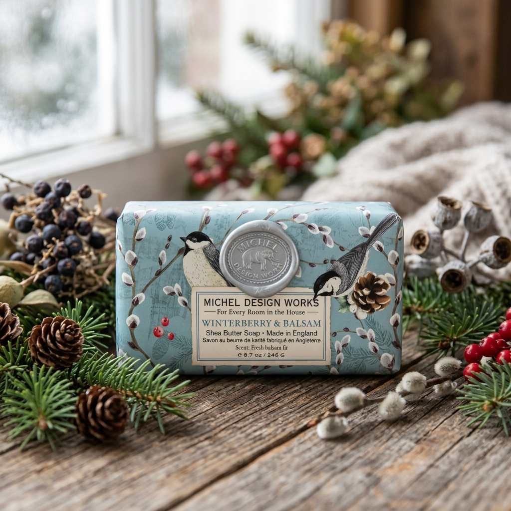 Winterberry & Balsam Bath Soap Bar by Michel Design Works - 246g