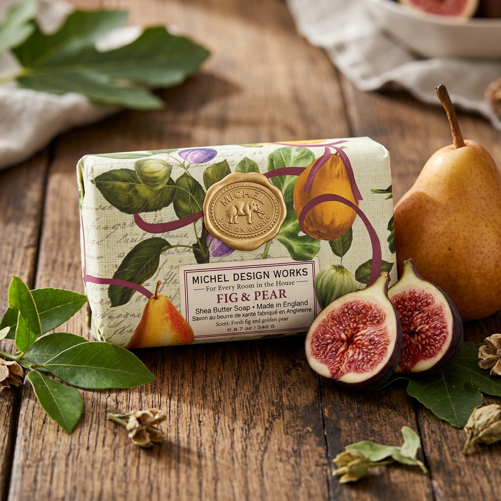 Fig & Pear Bath Soap Bar by Michel Design Works - 246g