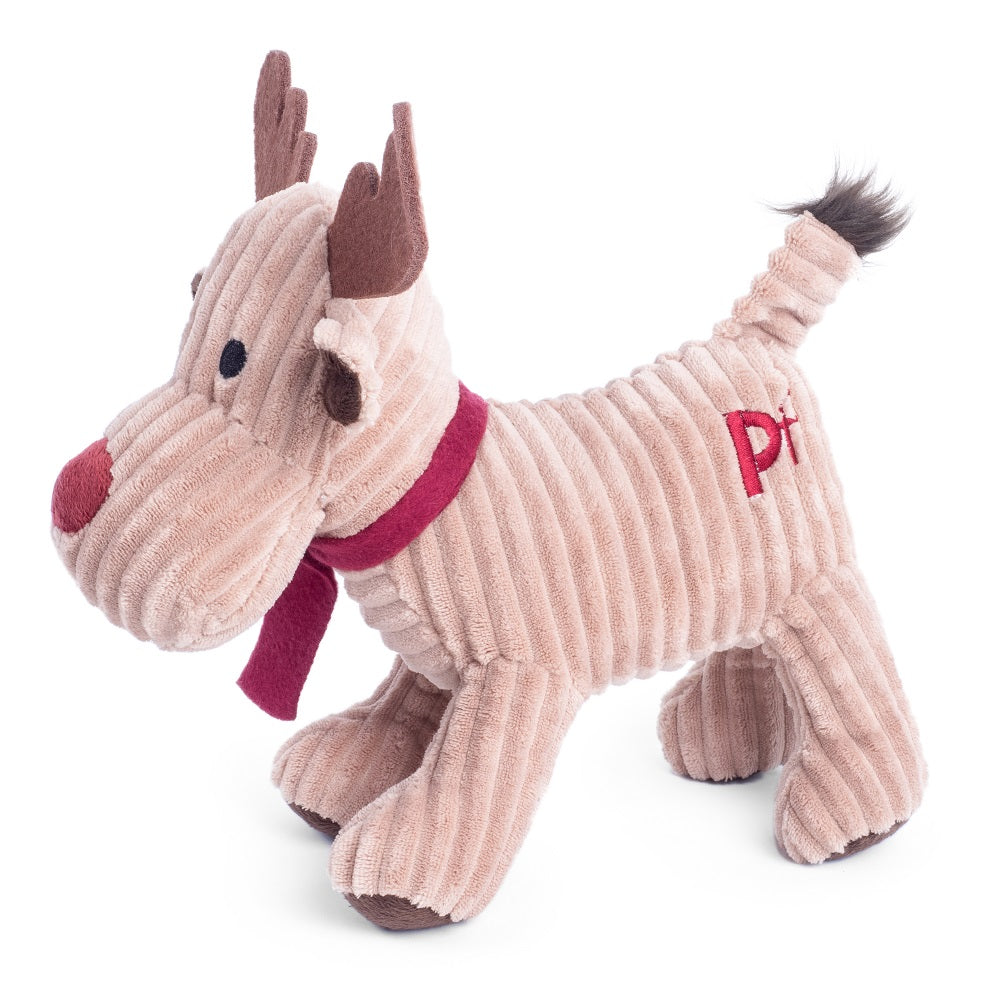 Petface Small Christmas Reindeer Cord Dog Toy