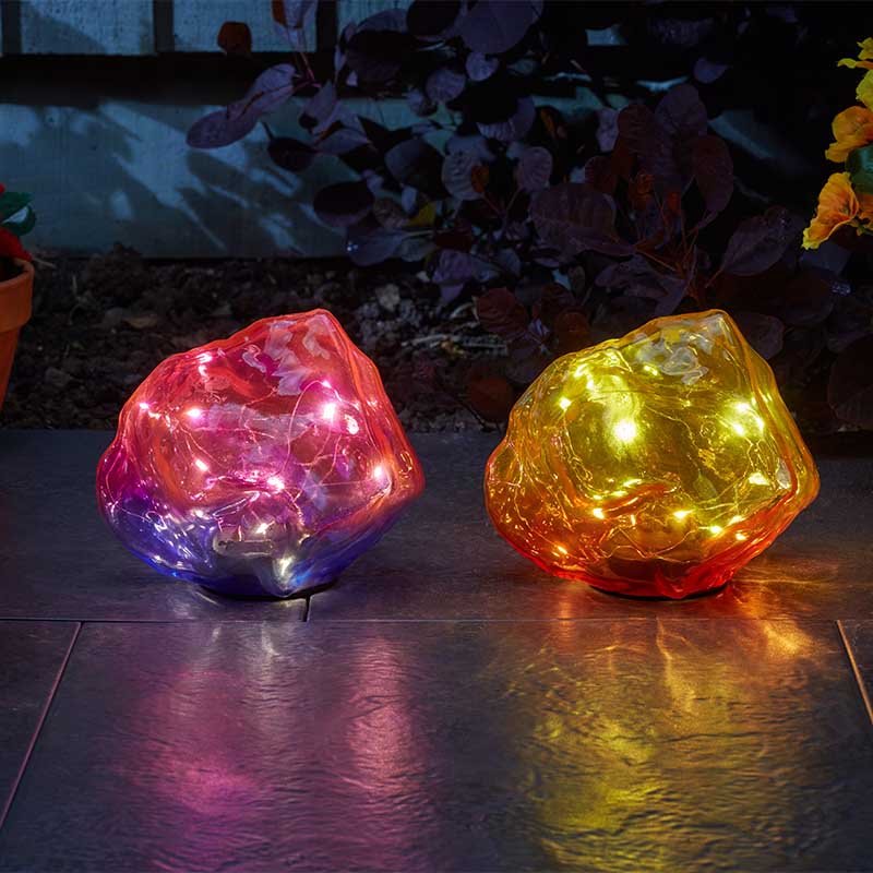 Smart Solar - SolStone Colourful Glass Solar Powered Rock Light
