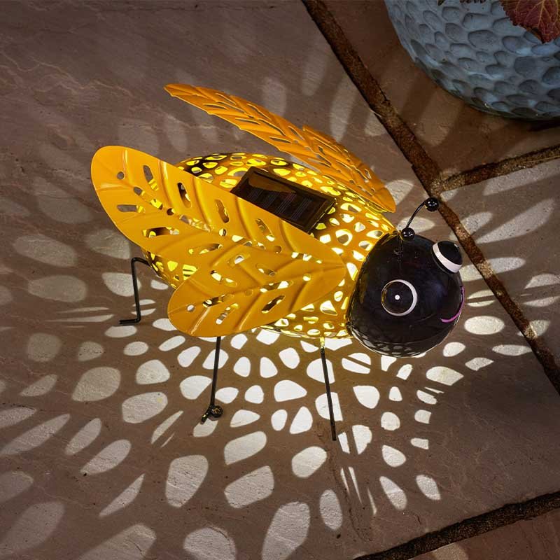 Smart Solar Silhouette Buzzy Bee Light Up Ornament