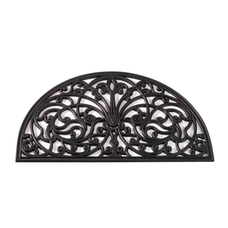 Half Moon Rubber Cast DoorMat 45x75cm