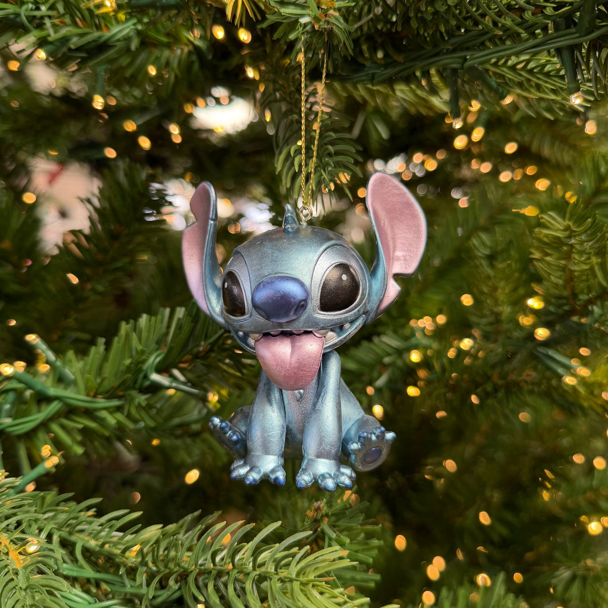 Disney Stitch Metallic 3D Character Christmas Bauble