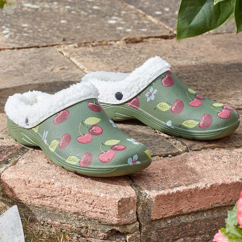 Comfi Fleece Lined Cherry Gardening Clogs – Southwood Garden Centre