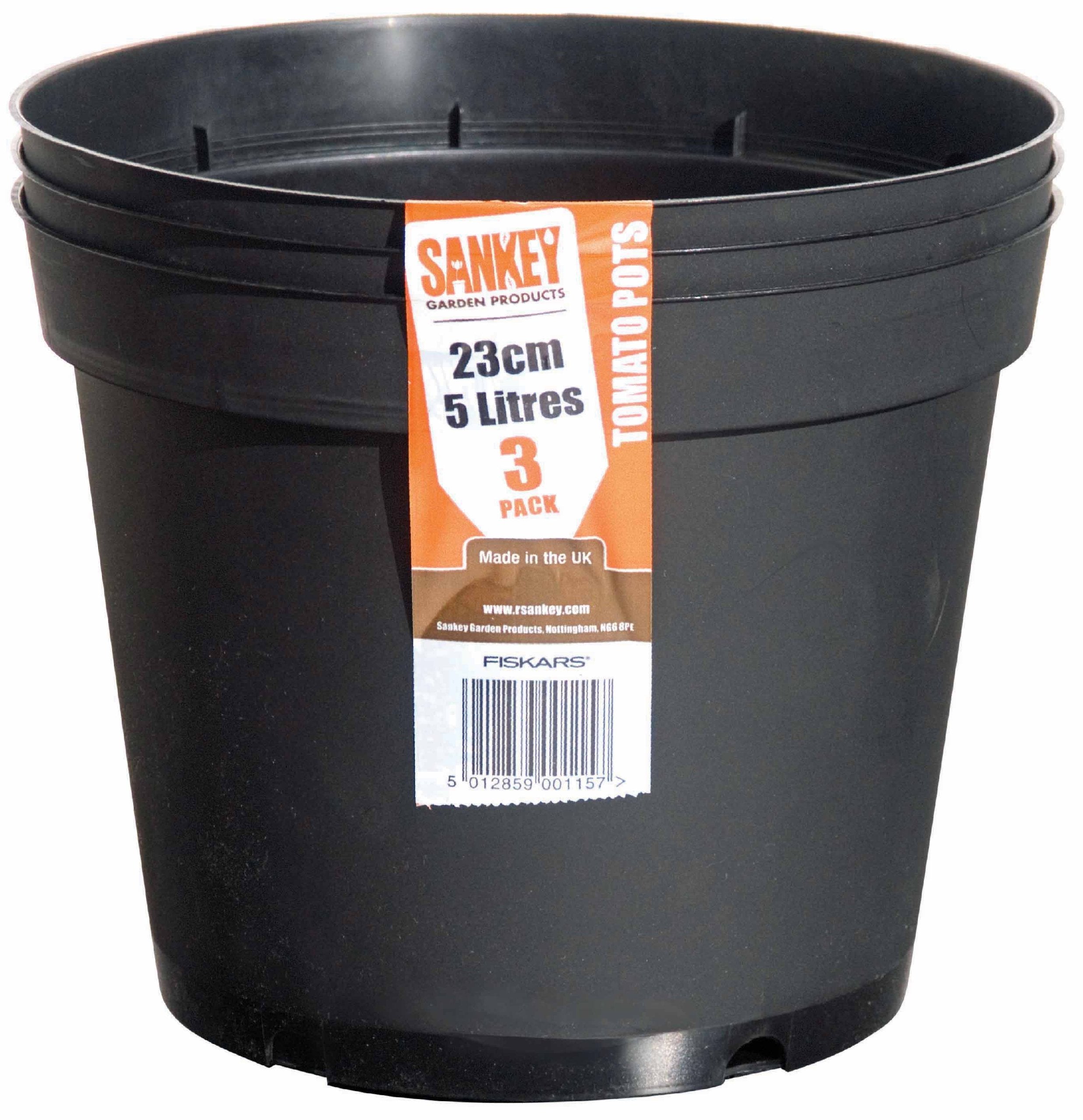 large plastic plant pots for tomatoes Sankey 5L Black Tomato Plastic Plant Pot
