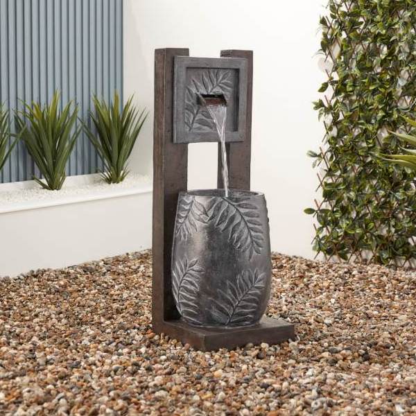 Altico Sandalwood Pouring Water Feature with LED Lights & Pump