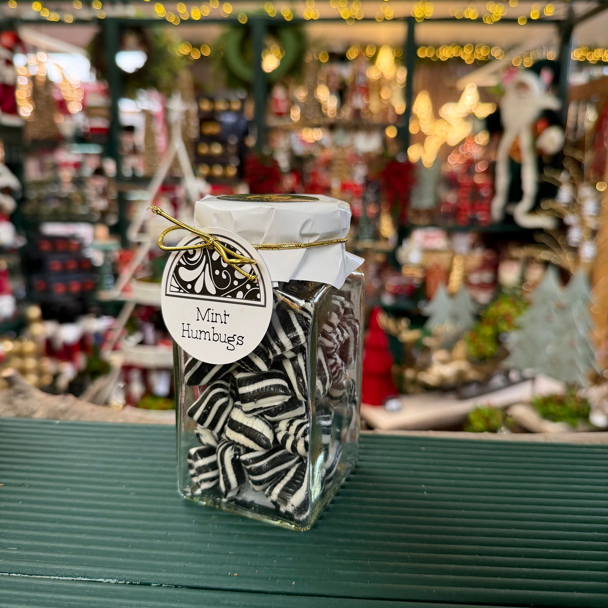 Southwood Farmshop - Glass Jar of Traditional Mint Humbugs 210g