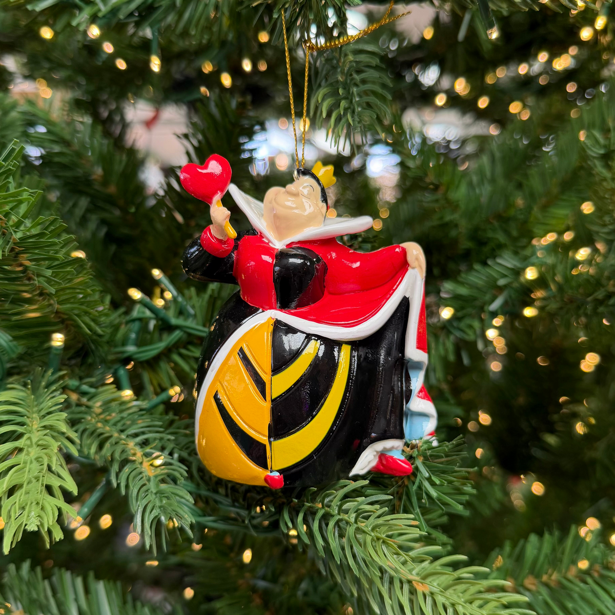 Disney Queen of Hearts from Alice in Wonderland Character Christmas Bauble