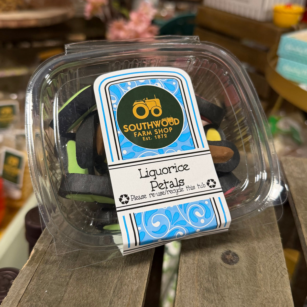 Southwood Farmshop - Liquorice Petals Tub of Sweets 190g