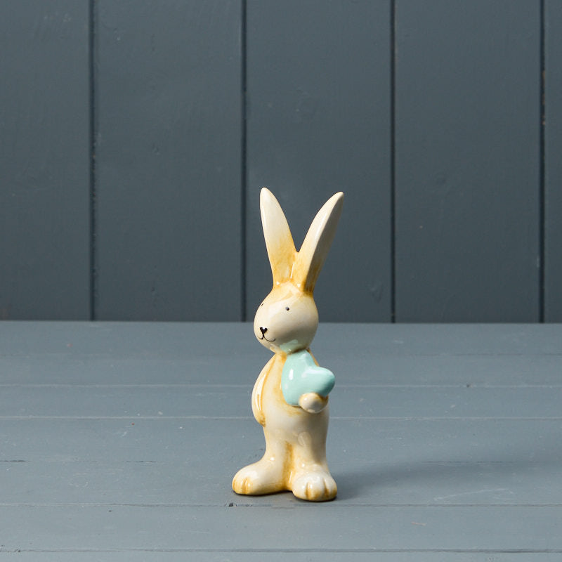 Ceramic Rabbit with Pale Blue Heart - 14.5cm – Southwood Garden Centre