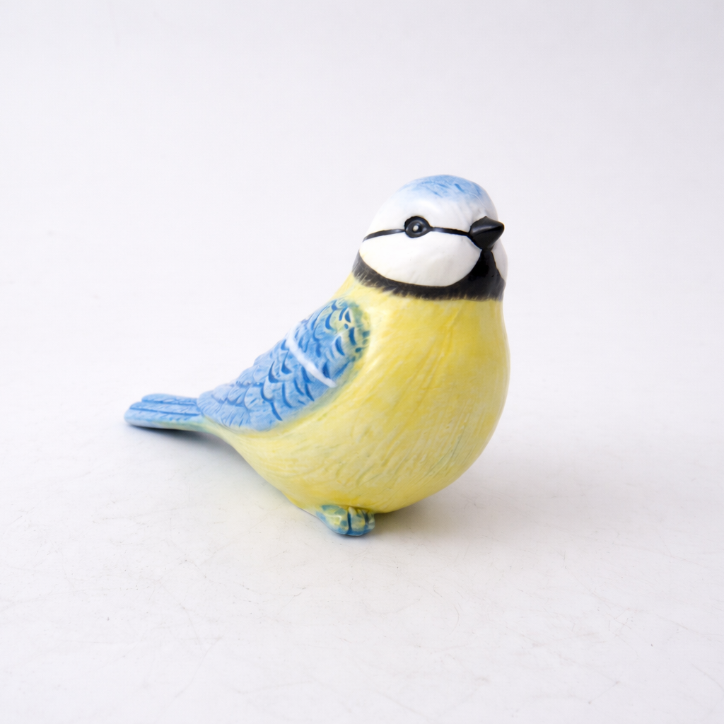 Ceramic Blue Tit Standing Ornament 8.4cm