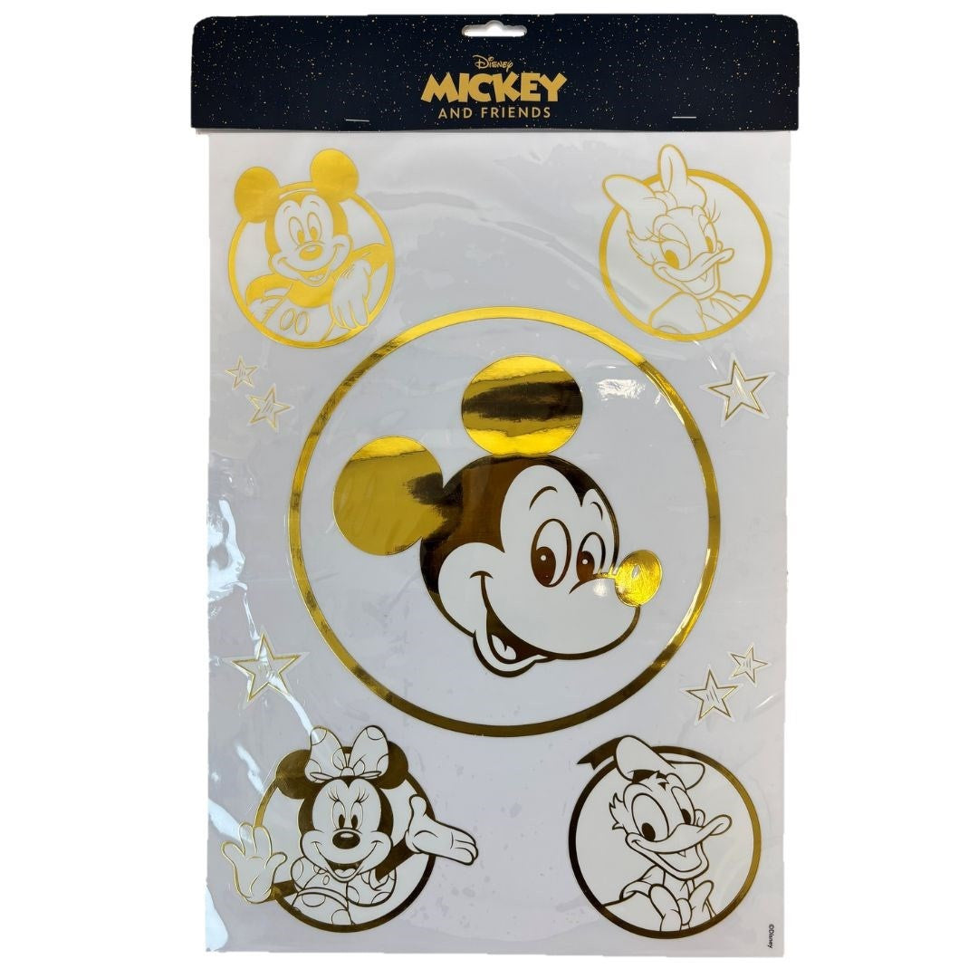 Disney Mickey & Friends Gold Foil Christmas Window Stickers – Southwood ...