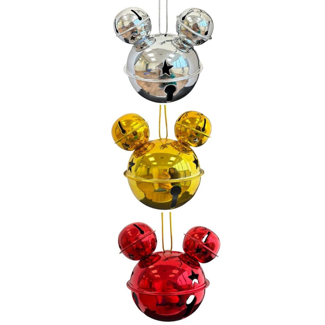 Disney Mickey Mouse Ears Bell Christmas Bauble