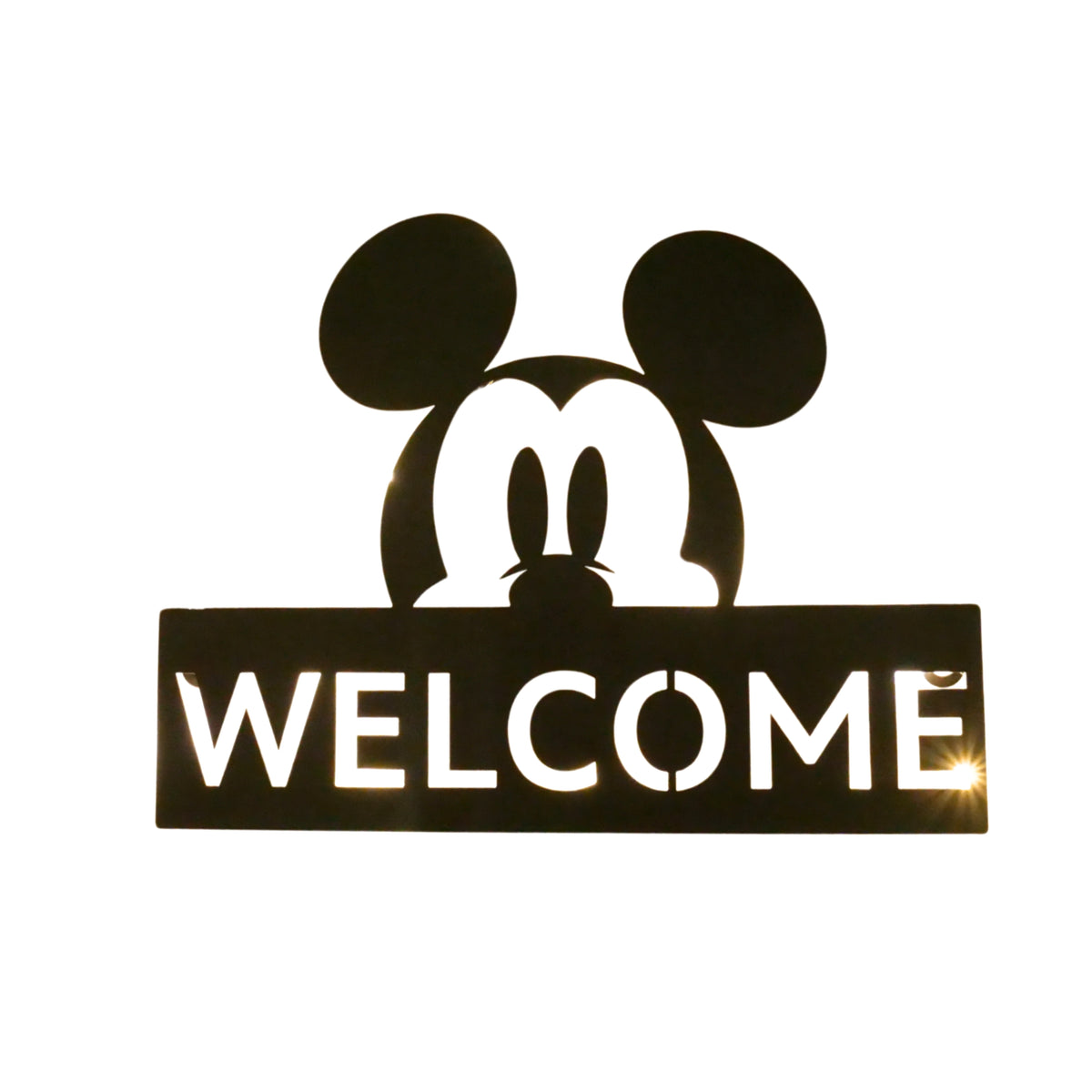 Open Sign Mickey Disney Mickey Mouse Light Up Welcome Metal Door Sign – Southwood Garden ...